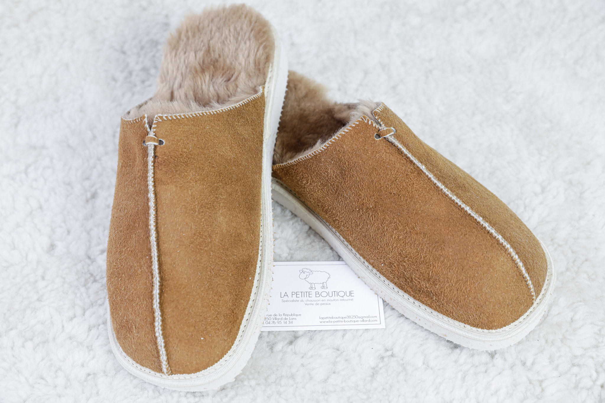 Chausson chaussette bébé en peau d'agneau - La Petite Boutique